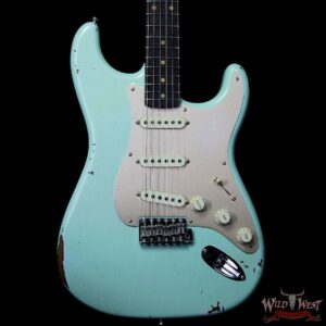 Fender Custom Shop 1960 Roasted Stratocaster Relic Birdseye Maple Neck AAA Rosewood Surf Green - Image 3