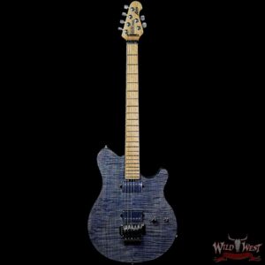 Ernie Ball Music Man BFR Limited #48 of 75 Axis Floyd Rose Birdseye Maple Neck Steel Blue - Image 4