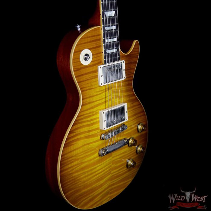 Gibson Custom Shop 1959 Les Paul VOS Hand Selected Killer Top Brazilian Rosewood Board Dirty Lemon 8.65 LBS - Image 4