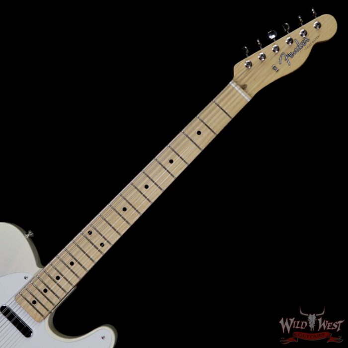 Fender USA American Vintage ‘58 Telecaster Maple Neck Aged White Blonde - Image 7