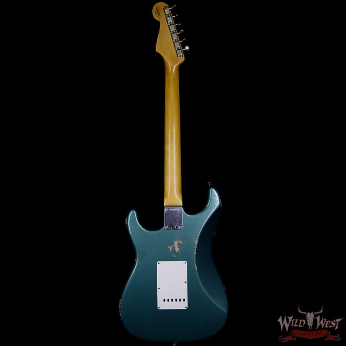 Fender Custom Shop 1962 Stratocaster HSS Relic EVH Pickup Rosewood Fingerboard Sherwood Green Metallic - Image 7