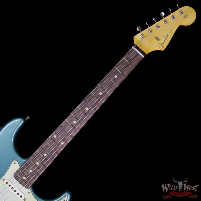 Fender Custom Shop 1962 Stratocaster HSS Relic EVH Pickup Rosewood Fingerboard Sherwood Green Metallic - Image 9