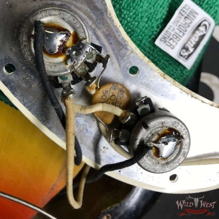 1966 Fender P-Bass Precision Bass Sunburst with Original Hardshell Case 8.70 LBS - Image 14