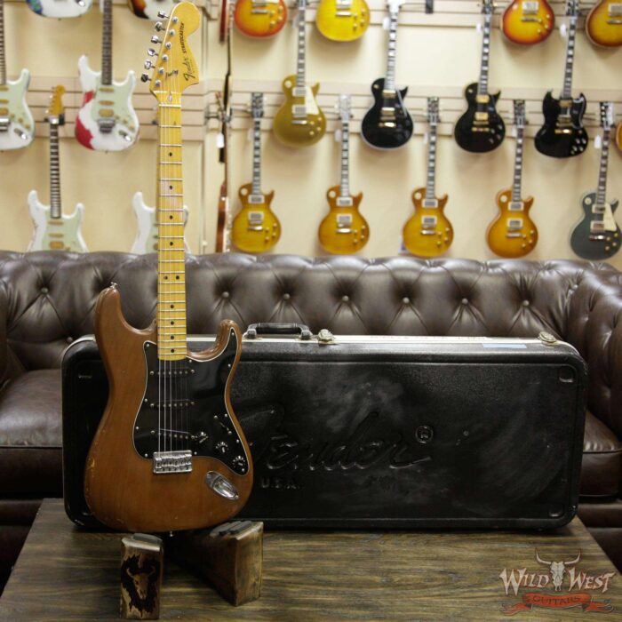 1979 Fender USA Stratocaster Hardtail Maple Neck Fat Head Mocha Brown - Image 9