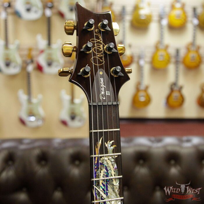1994 PRS Dragon III # 47 of 100 Special Order Quilt Top Brazilian Rosewood Fingerboard Dark Cherry Sunburst - Image 6