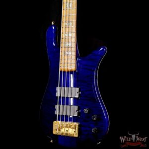 Spector USA NS-5XL #020 5-String Bass Guitar Trans Blue EMG Pickups Aug 20th 1999 - Image 2