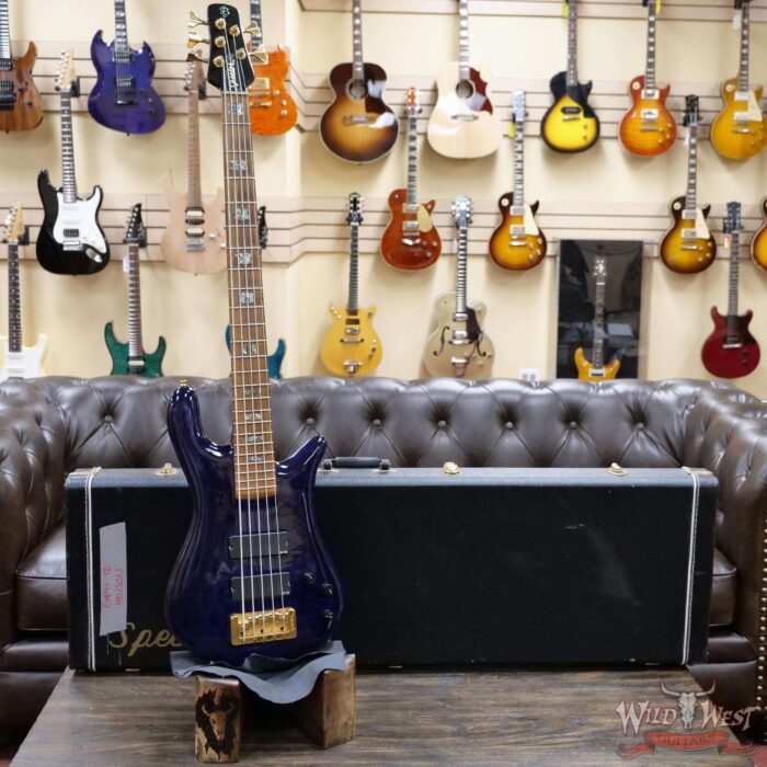 Spector USA NS-5XL #020 5-String Bass Guitar Trans Blue EMG Pickups Aug 20th 1999 - Image 5