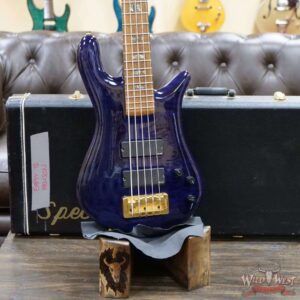 Spector USA NS-5XL #020 5-String Bass Guitar Trans Blue EMG Pickups Aug 20th 1999 - Image 7