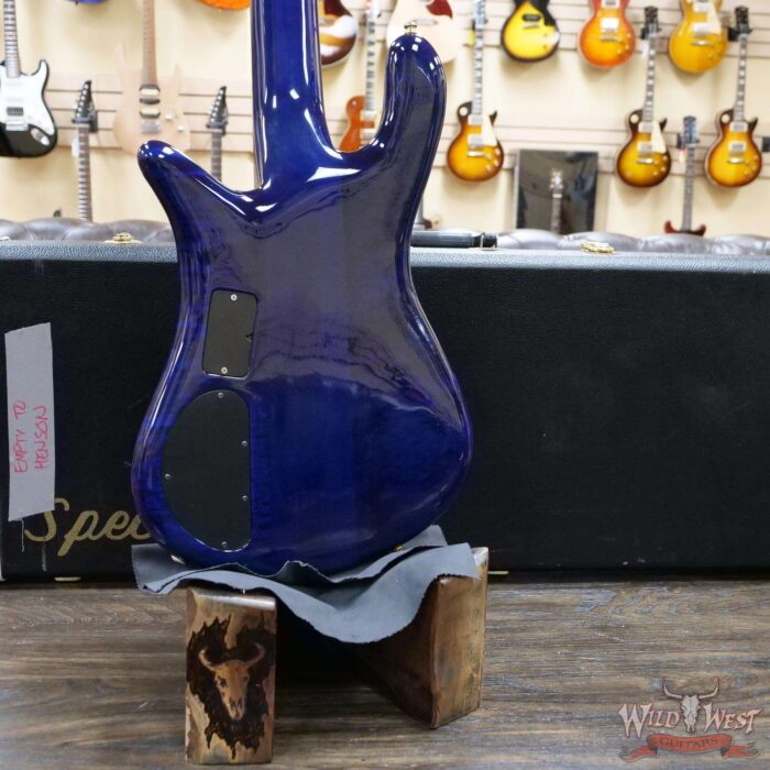 Spector USA NS-5XL #020 5-String Bass Guitar Trans Blue EMG Pickups Aug 20th 1999 - Image 10