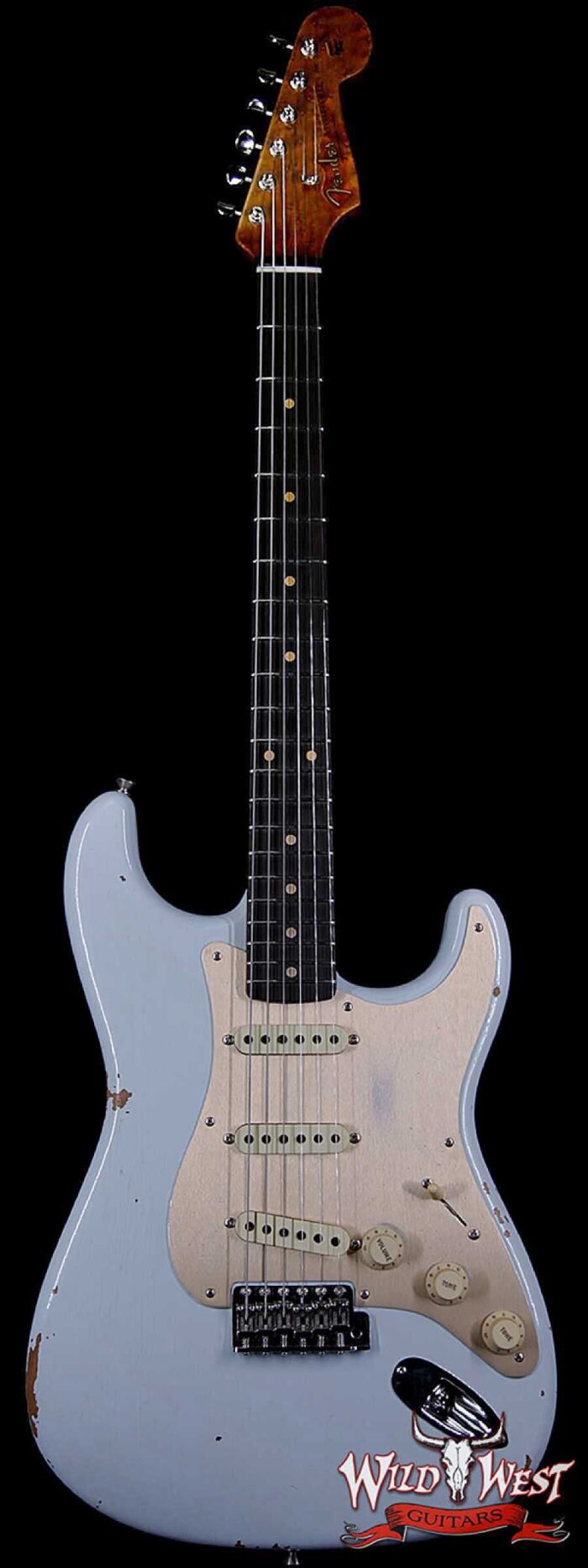 Fender Custom Shop 1960 Roasted Stratocaster Relic Birdseye Neck Rosewood Fingerboard Faded Sonic Blue - Image 1