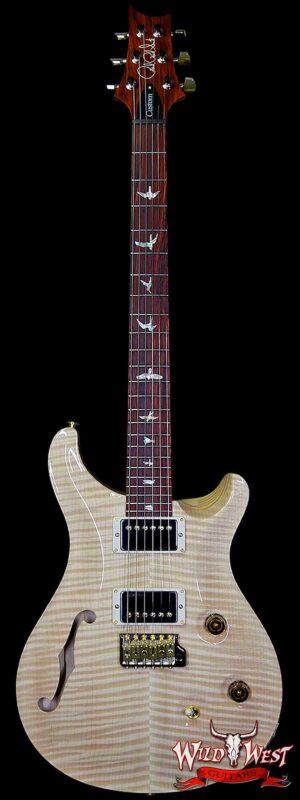 2017 PRS Wood Library 10 Top Custom 24 Semi-Hollow Flame Maple Top & Neck Cocobolo Fretboard Natural