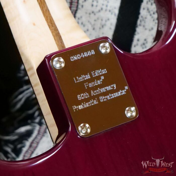 2006 Fender Custom Shop Limited Edition Fender 60th Anniversary Presidential Stratocaster Wine Red - Image 12