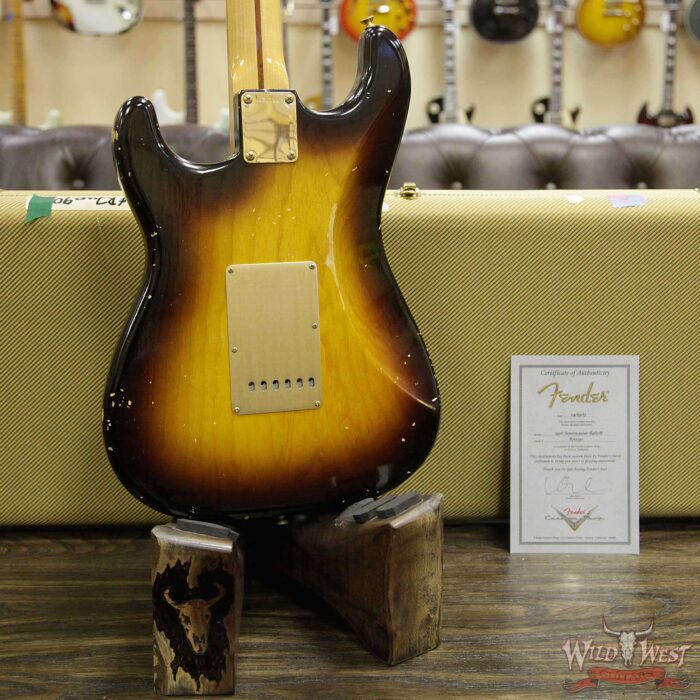 2013 Fender Custom Shop 1956 Stratocaster Relic 2 Tone Sunburst 6.9 Pounds - Image 9