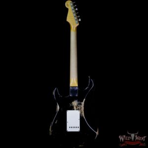 2013 Fender Custom Shop 1960 Stratocaster Heavy Relic Rosewood Slab Board Black - Image 5