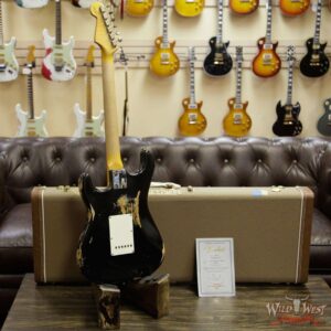 2013 Fender Custom Shop 1960 Stratocaster Heavy Relic Rosewood Slab Board Black - Image 12