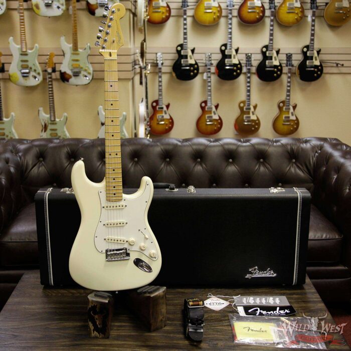2014 Fender USA Standard Stratocaster SSS Maple Neck and Fretboard Olympic White - Image 7