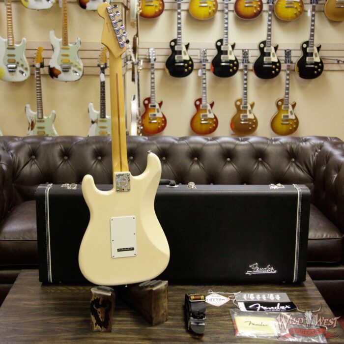 2014 Fender USA Standard Stratocaster SSS Maple Neck and Fretboard Olympic White - Image 9