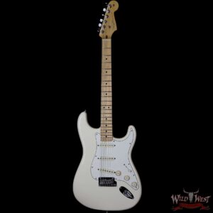 2014 Fender USA Standard Stratocaster SSS Maple Neck and Fretboard Olympic White - Image 3