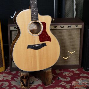 2018 Taylor 214CE DLX Electric-Acoustic Guitar Natural - Image 6