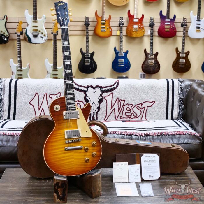 Gibson Custom Shop Limited Edition 1959 Les Paul Standard Reissue Brazilian Rosewood Murphy Lab Heavy Aged Tom’s Tea Burst 8.35 lbs - Image 6
