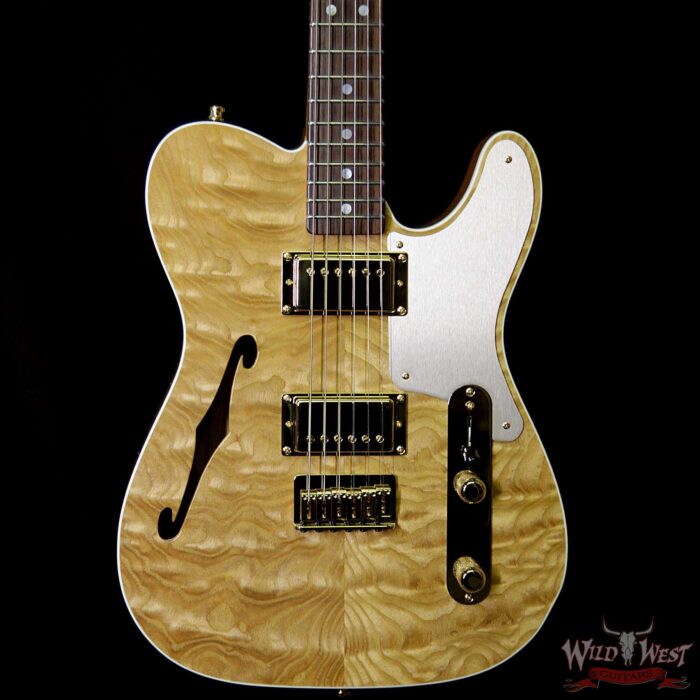 Fender Custom Shop Dennis Galuszka Masterbuilt Artisan Thinline Telecater HH Tamo Ash Top Natural - Image 3