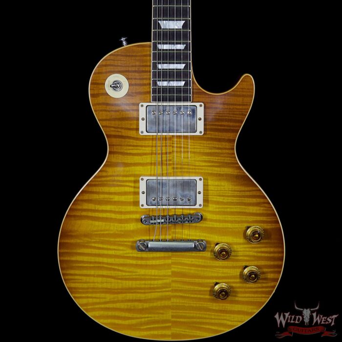 Gibson Custom Shop Historic 1959 Les Paul VOS Hand Selected Killer Top Brazilian Rosewood Board Honey Lemon Fade 8.30 Lbs - Image 3