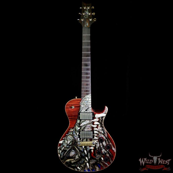 Paul Reed Smith PRS Singlecut Dragon 2002 #23 Brazilian Rosewood Neck and Board Black Cherry - Image 8