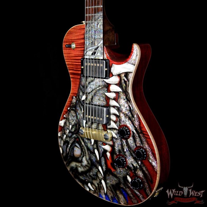 Paul Reed Smith PRS Singlecut Dragon 2002 #23 Brazilian Rosewood Neck and Board Black Cherry - Image 2