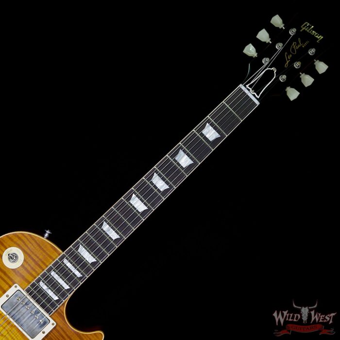 Gibson Custom Shop Historic 1959 Les Paul VOS Hand Selected Killer Top Brazilian Rosewood Board Honey Lemon Fade 8.30 Lbs - Image 8