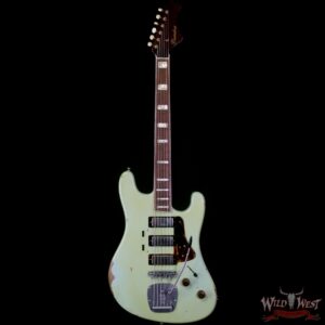 Castedosa Guitars Conchers Baritone with Fuzz HHH Brazilian Rosewood Board Aged Sonic Blue Built & Relic by Carlos Lopez - Image 3