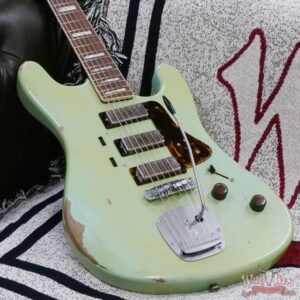 Castedosa Guitars Conchers Baritone with Fuzz HHH Brazilian Rosewood Board Aged Sonic Blue Built & Relic by Carlos Lopez - Image 8