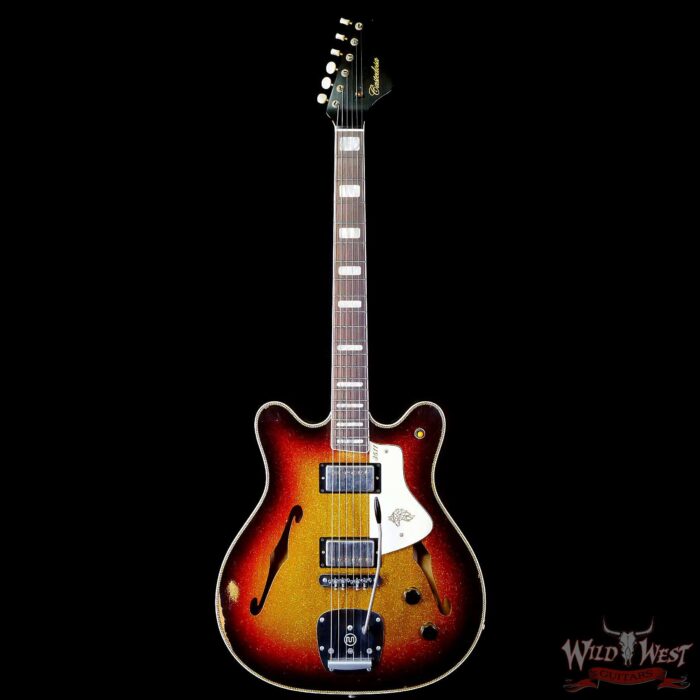 Castedosa Guitars 3511 Lobo Sem-Hollow Brazilian Rosewood Fingerboard 3 Tone Sunburst Sparkle Built & Relic by Carlos Lopez - Image 3
