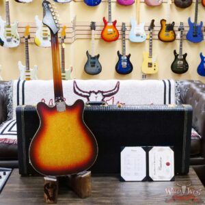 Castedosa Guitars 3511 Lobo Sem-Hollow Brazilian Rosewood Fingerboard 3 Tone Sunburst Sparkle Built & Relic by Carlos Lopez - Image 9