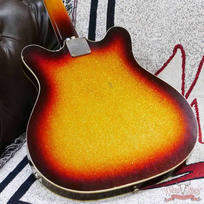 Castedosa Guitars 3511 Lobo Sem-Hollow Brazilian Rosewood Fingerboard 3 Tone Sunburst Sparkle Built & Relic by Carlos Lopez - Image 11