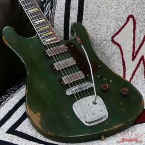 Castedosa Guitars Conchers Baritone TS mini Humbuckers Aged Cadillac Green Relic & Built by Carlos Lopez - Image 8
