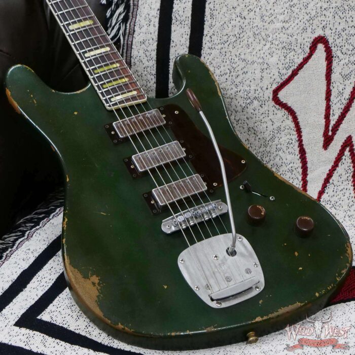 Castedosa Guitars Conchers Baritone TS mini Humbuckers Aged Cadillac Green Relic & Built by Carlos Lopez - Image 8
