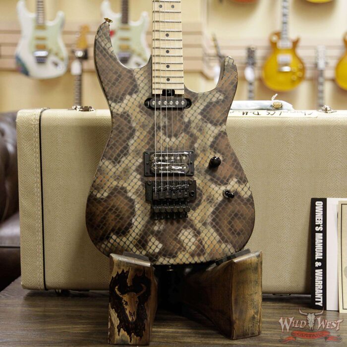 Charvel Custom Shop Warren DeMartini USA Signature Snake HS Floyd Rose Maple Neck Snakeskin Graphic - Image 10