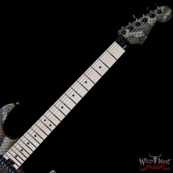 Charvel Custom Shop Warren DeMartini USA Signature Snake HS Floyd Rose Maple Neck Snakeskin Graphic - Image 6