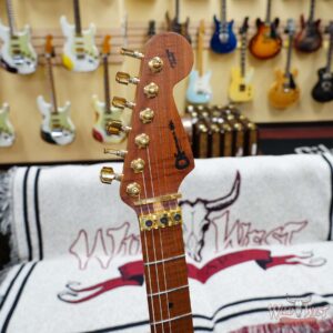 Charvel Custom Shop Limited Edition Style 2 HS Floyd Rose Flame Maple top Trans Blue Gold Hardware 8.25 LBS - Image 6