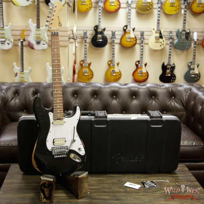 Charvel Limited Edition Siper Stock SC1 Floyd Rose Black Relic with Hardshell Case - Image 5