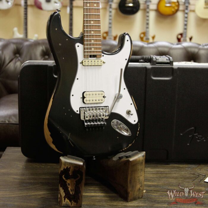 Charvel Limited Edition Siper Stock SC1 Floyd Rose Black Relic with Hardshell Case - Image 7