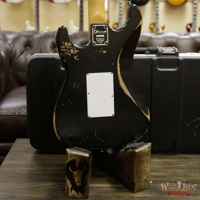 Charvel Limited Edition Siper Stock SC1 Floyd Rose Black Relic with Hardshell Case - Image 10