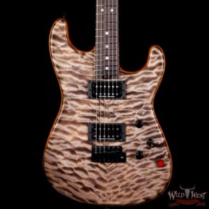 Charvel USA Custom Shop WW005 Masterbuilt Red Dave San Dimas HH Quiltd Maple Top Birdseye Neck Trans Charcoal - Image 3