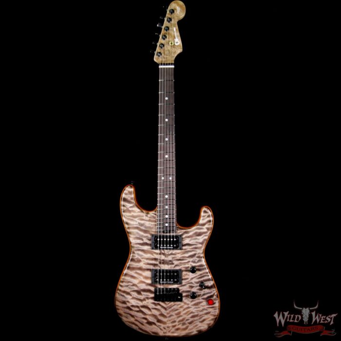 Charvel USA Custom Shop WW005 Masterbuilt Red Dave San Dimas HH Quiltd Maple Top Birdseye Neck Trans Charcoal - Image 4