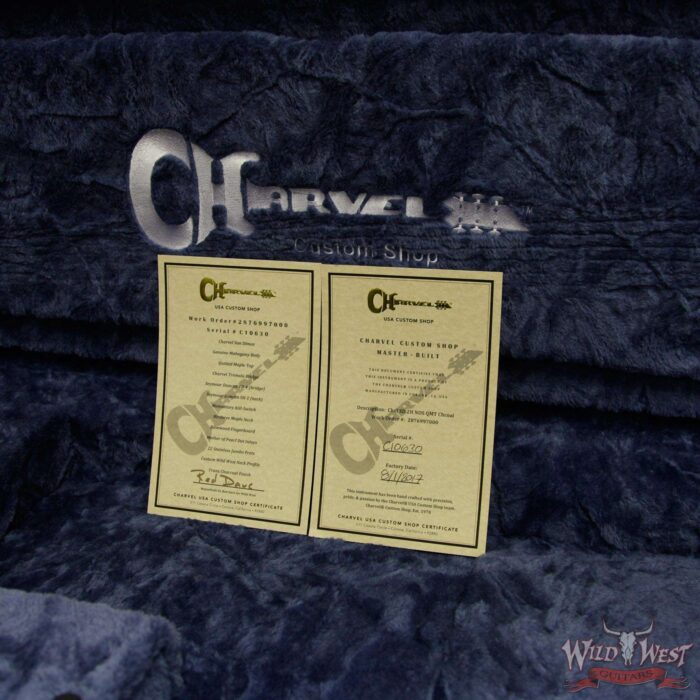 Charvel USA Custom Shop WW005 Masterbuilt Red Dave San Dimas HH Quiltd Maple Top Birdseye Neck Trans Charcoal - Image 9