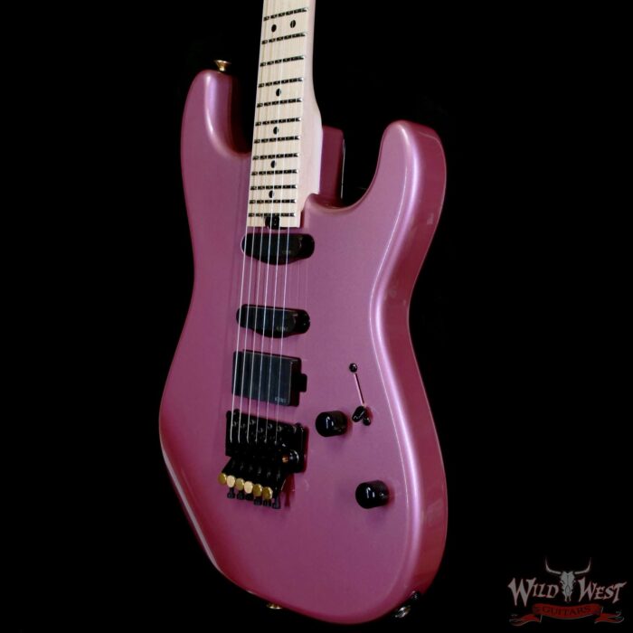 Charvel Custom Shop San Dimas HSS Floyd Rose 1984 EMG Pickups Burgundy Mist Metallic 8.75 LBS - Image 2