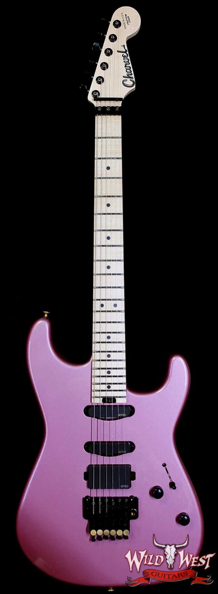 Charvel Custom Shop San Dimas HSS Floyd Rose 1984 EMG Pickups Burgundy Mist Metallic 8.75 LBS - Image 1