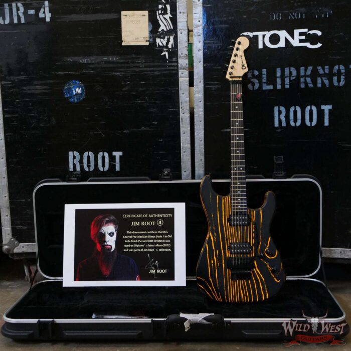 Jim Root Collection 2020 Charvel Pro-Mod San Dimas Style 1 HH Floyd Rose Old Yella - Image 6