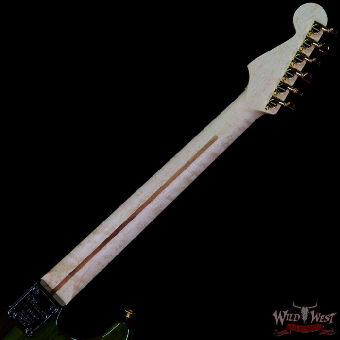 Charvel USA Custom Shop ‘‘Red’’ Dave Nichols Masterbuilt Roasted Ash San Dimas HH Floyd Rose Birdseye Maple Neck Trans Green - Image 5