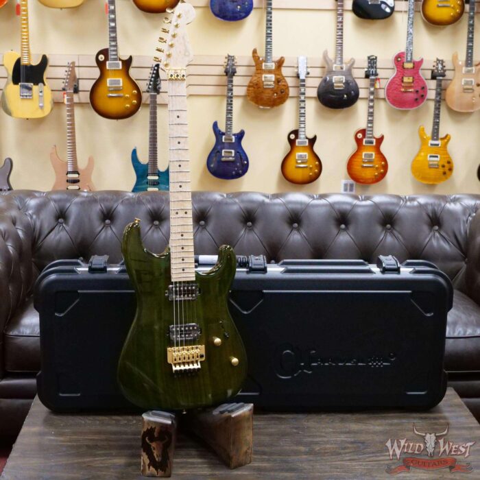 Charvel USA Custom Shop ‘‘Red’’ Dave Nichols Masterbuilt Roasted Ash San Dimas HH Floyd Rose Birdseye Maple Neck Trans Green - Image 6